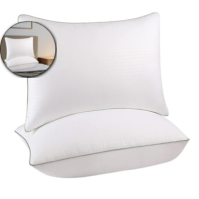 Dvruxg 2pcs Satin Stripe Pillow Core Home Use Pillow Core Multi Sleeping Position Pillow Core Various Sleeping Position Pillow Core