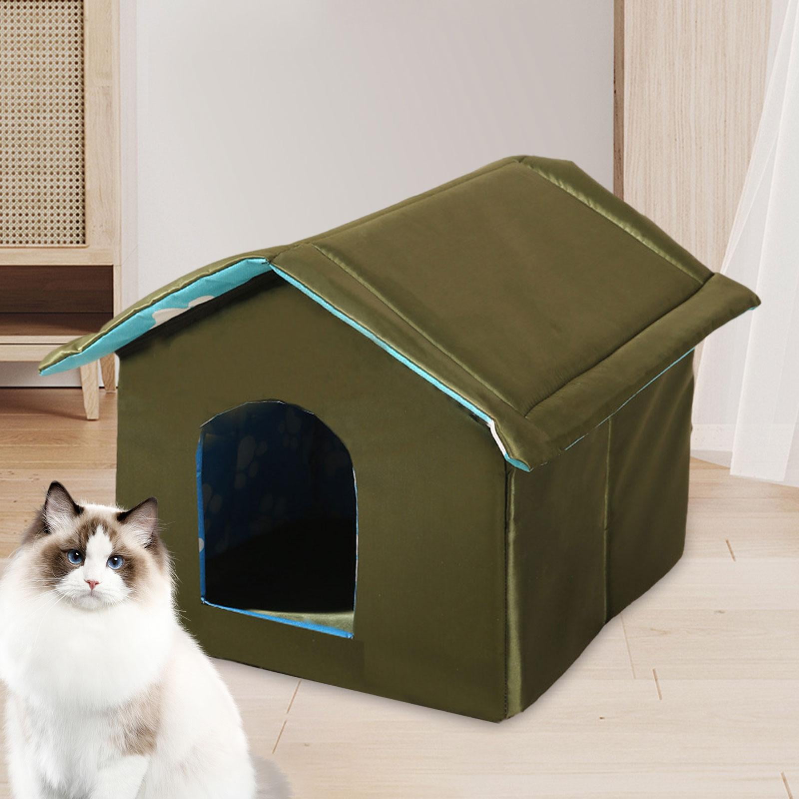 Stray Cats Shelter,Pet House Winter Cloth Stray Cats Shelter Bed,Portable Outdoor Cat Dog Kennel Weatherproof,Waterproof Feral Small Dogs Cat House Warm Bed,Puppy Cave Tent Water Resistant Soft