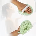 thumbnail image 5 of Unique Bargains Bath Sponge Body Shower Sponge Mesh Gloves Green 6.69"x5.12" with Flower Bath Ball, 5 of 6