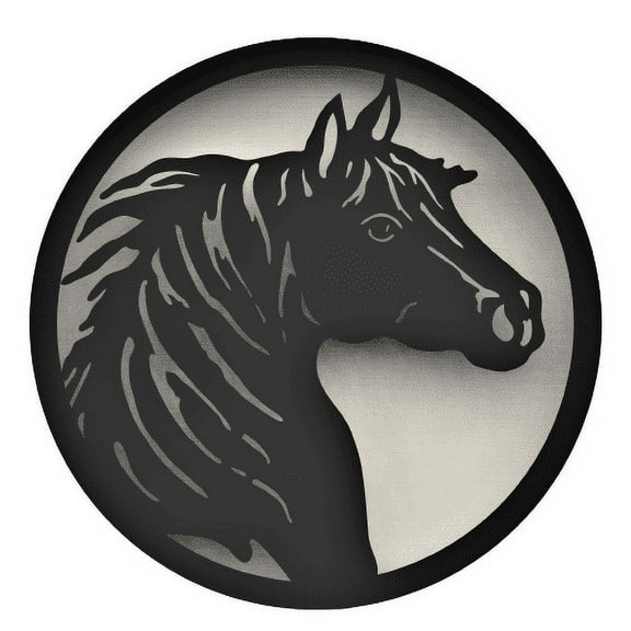 18" Round 1.75" Deep Horse Wall Décor