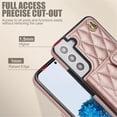 thumbnail image 4 of Samsung Galaxy S22 Funda Protectora con Bloqueo para Billetera Funda con Tapa Magnética Bolsillo con Ranuras para Múltiples Tarjetas con Correa para el Hombro Desmontable y Correa para la Muñeca, 4 of 7