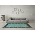thumbnail image 3 of Ahgly Company Indoor Rectangle Oriental Light Blue Traditional Area Rugs, 4' x 6', 3 of 4