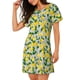 thumbnail image 2 of Fotbe Lemon1 Bata de Dormir para Mujer con Estampado, Camisón de Algodón de Manga Corta, Ropa de Dormir Casual, 2 of 6