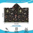 thumbnail image 2 of Colorful Mushroom Sketch Light Pattern Hooded Bath Towel，50"x30" for Ages 3 To 12 Kids, Quick Dry Lightweight Soft Microfiber Hood Beach Towel Cover Up for Kids, 2 of 7