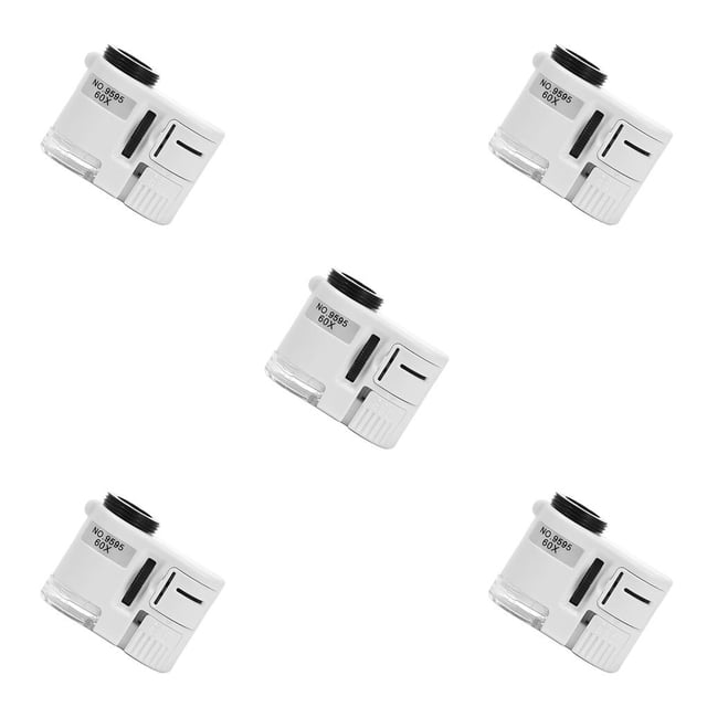 Langgg 60x Magnifier Adjustable Jewelry Craftsmanship Identification Digital Microscope Portable Pocket Home Magnifying 5Set