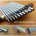 thumbnail image 4 of 10Pcs Leather Hole Puncher Hollow Round Punch Tool Strap Belt Stitching, 4 of 8