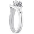 thumbnail image 2 of Pompeii 5/8cttw 2-Stone Diamond Engagement Wedding Ring Set Forever Us White Gold, 2 of 4