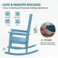 thumbnail image 3 of SERWALL Outdoor Rocking Chair Set of 2, HDPE Patio Rocker for Lawn, Porch, Light Blue, 3 of 11