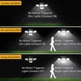 thumbnail image 5 of 1-Pack Solar Lights Outdoor,4 Heads 2500LM 270 LED Motion Sensor Security Lights,IP65 Waterproof,270°Wide Angle Flood Wall Lights with 3 Modes for Patio Yard Garden, 5 of 12