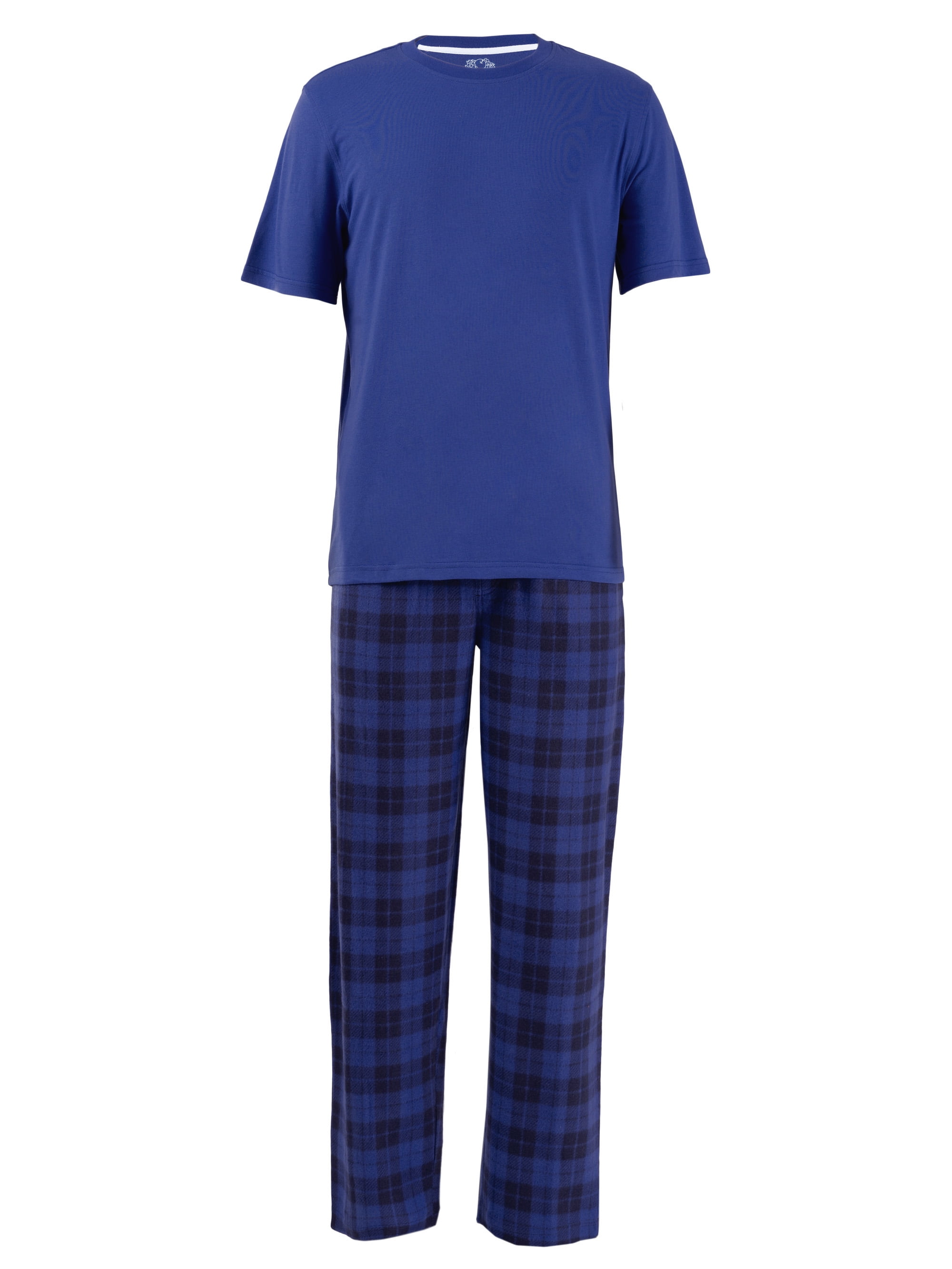 Fruit of the Loom Men's Crewneck Tee and Fleece Pajama Pants Set, 2-Piece, Sizes S-5XL