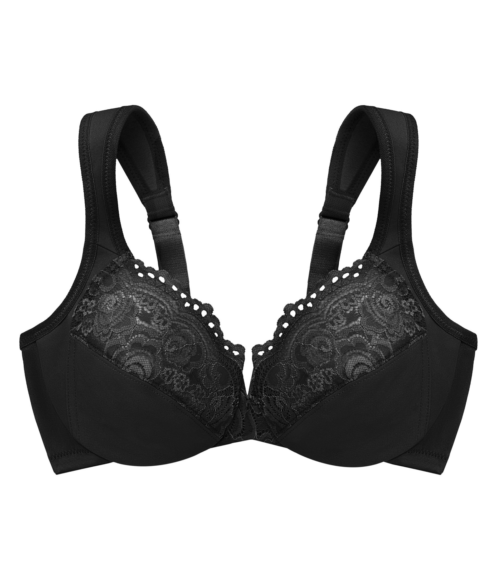 Glamorise Low Cut WonderWire Lace Underwire Bra 1240 (Women's & Women's Plus)