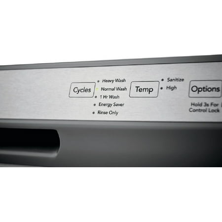 Frigidaire - 24" Front Control Tall Tub Built-In Dishwasher - Stainless steel