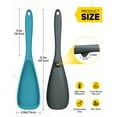 thumbnail image 4 of Bundlepro 2 Pack Silicone Cooking Spoons with Bulge, Multifunction Spatula Spoon Set,Gray+Turquoise, 4 of 6