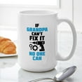 thumbnail image 6 of CafePress - If Grandpa Can't Fix It No One Can Mugs - 15 oz Ceramic Large White Novelty Mug, 6 of 6