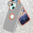 thumbnail image 4 of NIFFPD iPhone 13 Case, Heavy Duty Hard Shockproof Protective Phone Case for iPhone 13 6.1" Gray+Orange, 4 of 5