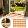 thumbnail image 6 of Orange and White Gingham Area Rug â 23.6" x35.4" Soft Velvet Floor Mat Non- Rubber Backing Machine Washable Accent Rug for Entryway Kitchen & Bedroom Orange, 6 of 7