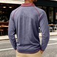 thumbnail image 4 of Mens Long Sleeve Polo Shirts Fashion Casual Raglan Button Polo Tee Collared Golf Shirt, 3XL, 4 of 6