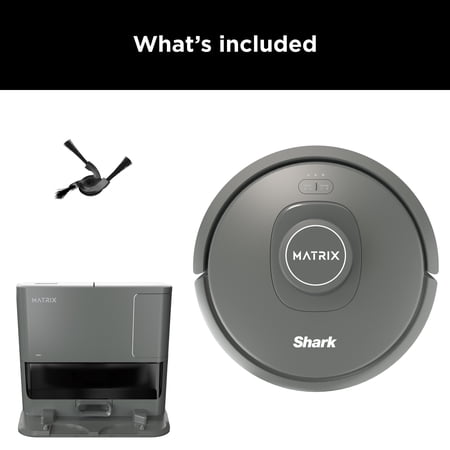 SHARK RV2300S, ROBOTIC FLOOR CLEANERS, MATRIX SELF-EMPTY ROBOT VACUUM, 110 MINUTE BATTERY LIFE, 1 EACH, WI-FI COMPATIBLE, GRAY, 1, 1, 1