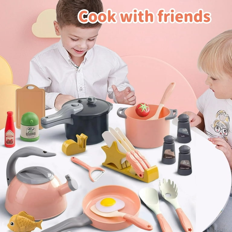 KOPPOP Toddler Kitchen Set with 20+ Play Food & Accessories photo 8