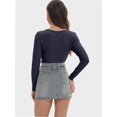 thumbnail image 4 of Women's Shirts Long Sleeve Casual Fall Top Button Ribbed Knit Basic Blouses, 4 of 6