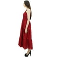 thumbnail image 3 of Bimba Women's Sundress Long Maxi Drawstring Waist Spaghetti Strap Dresses, 3 of 9