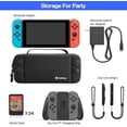 thumbnail image 2 of tomtoc Étui de Protection pour Nintendo Switch Coque Rigide de Voyage Étui de Transport Boîte 24 Cartouches de Jeu Poignée, 2 of 5