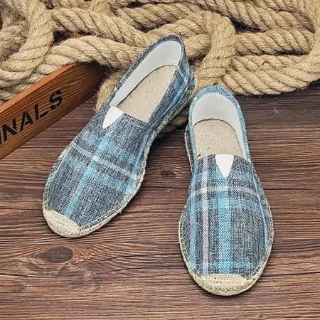 

Autumn Men Canvas Shoes Breathable Men s Casual Shoes Slip-On Hemp Shoes Graffiti Espadrilles Women Footwear Flats