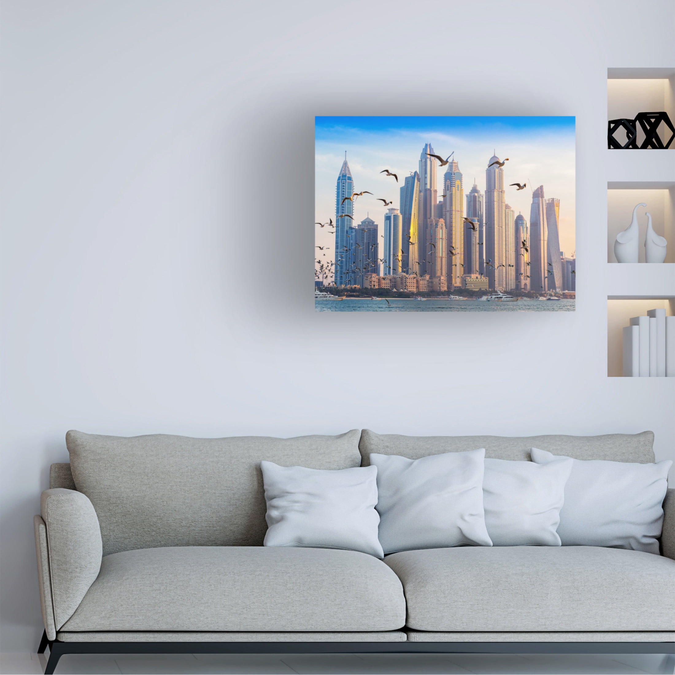 Canvas Wall Art - Liza Simonsson 'Birds View' Wall Art for Living Room, Bedroom, or Office Décor by Trademark Fine Art - 47 x 35 Inches