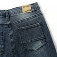 thumbnail image 4 of KIDSCOOL SPACE Little Boy Slim Fit Jeans,Kid Ripped Elastic Band Inside Denim Pants,Deep Blue,6-7 Years, 4 of 6