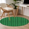thumbnail image 4 of Small Round Rug 3Ft Washable Non-Slip, Retro Green Circle Area Rugs for Living Room Bedroom, Vintage Rustic Plants Trees Lines Pattern Indoor Floor Mats Carpet Runner for Home Decor, 4 of 8