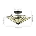 thumbnail image 3 of SAFAVIEH Haruna 16 in. Glam 2-Light Black Iron Mount Light with Iron Shade, 3 of 13