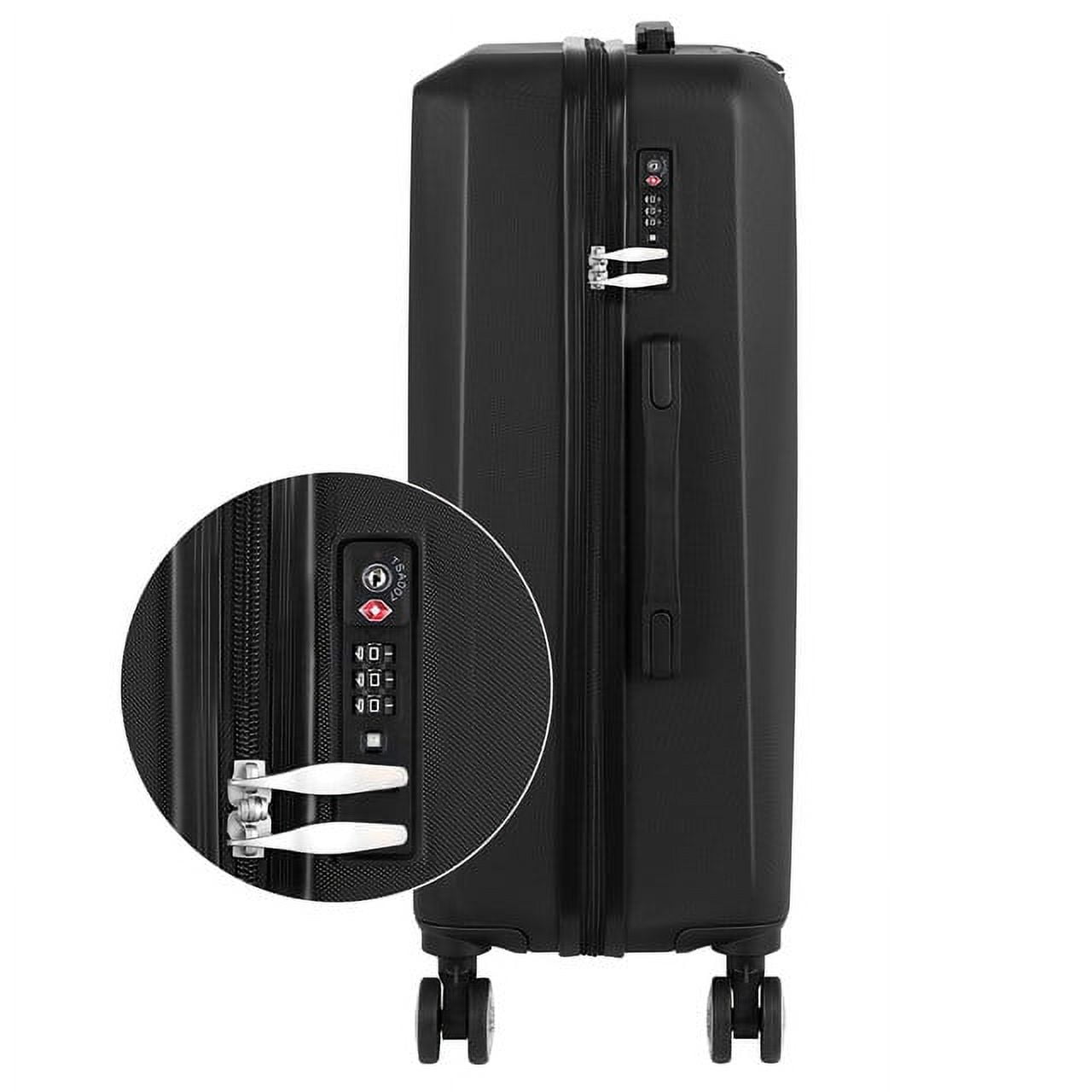 Hikolayae Cottage Collection Hardside Spinner Luggage Sets in Black, 3 Piece - TSA Lock