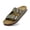 Gray Green, variant on Men Women Adjustable Double Buckle Strap Sandals Comfortable Flat Summer Beach Slides Holiday Casual Dark Brown
