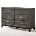 thumbnail image 1 of ACME Valdemar Métal et Bois Chambre Commode en Gris Vieilli, 1 of 7