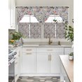 thumbnail image 4 of Vintage Spring Floral Swag Curtains for Living Room/Bedroom Windows, Farmhouse Flowers Blue Vintage Kitchen Curtains and Valances Set 36 Inch Length, Light Filtering Swags Valance Curtain Panels, 4 of 5