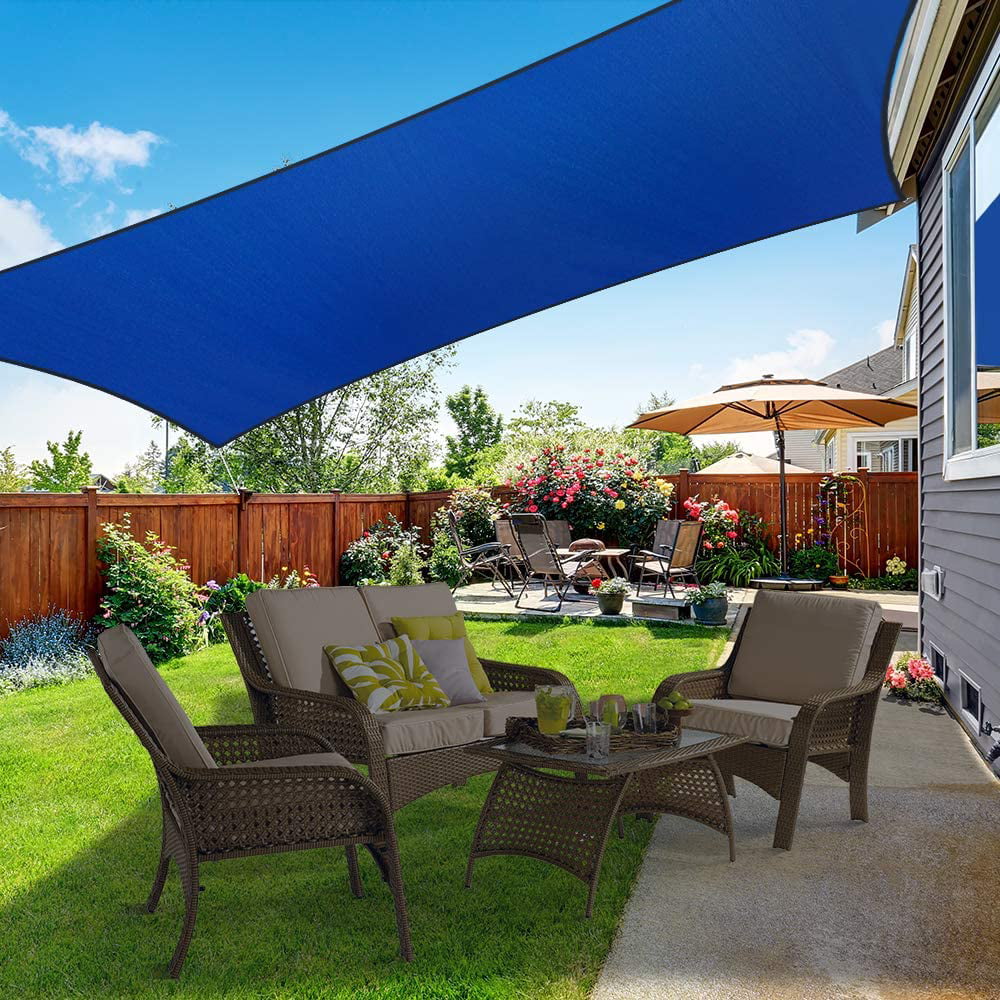 Sun Shade Sail Canopy Patio Lawn Yard UV Block Cover Outdoor Backyard Rectangle 