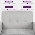 thumbnail image 2 of LAZZO Tufted Accent Chair, Mid Century Modern Upholstered Arm Chair for Living Room, Light Gray, 2 of 9