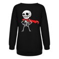 thumbnail image 4 of Sudaderas con capucha estampadas de manga larga informales para mujer a la moda de Halloween Pompotops gfhjh1398, 4 of 5