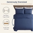 thumbnail image 4 of THD Loren - 3 Piece Full Queen Size Quilt Set, Lightweight Queen Bedspread Coverlet Set (Full/Queen, Navy Blue), 4 of 7
