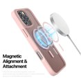 thumbnail image 5 of iPhone 16 Pro Case,Magnetic Phone Case with MagSafe for iPhone 16 Pro 6.3",Takfox [Frosted] Translucent Shockproof Case Matte Hard Plastic & Silicone Rubber Full Body Bumper Protection Cover,Pink, 5 of 9