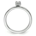 thumbnail image 2 of Sterling Silver Rhodium Plated Polished Diamond Square Shape Ring QR6795, 2 of 6
