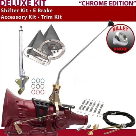 American Shifter 904 Shifter Kit Chrome 16 in. E Brake Cable Clamp Trim Kit for F1CE4