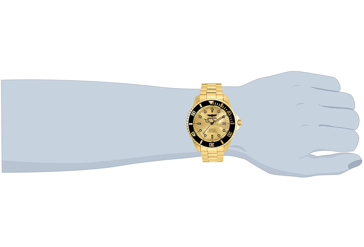 Invicta Pro Diver Automatic Gold Dial Men's Watch 35723