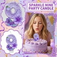 thumbnail image 2 of Birthday Number Candle, Creative Cartoon Design Smokeless Wax Glitz for Kids Boys Girls Birthday Party Cake Toppers Anniversary Decorations, I, 2 of 6
