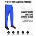 thumbnail image 4 of Exxact Sports Proline Full Length Baseball Pants Youth with Stripes, Relaxed Fit Open Bottom Boys Baseball Pants (Royal Blue/Black, YXL), 4 of 7