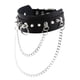 thumbnail image 4 of Gargantilla de cuero Salvador Cuello gótico punk negro, 4 of 8