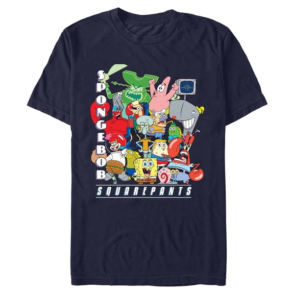 Mens SpongeBob SquarePants Bikini Bottom Group Collage T Shirt