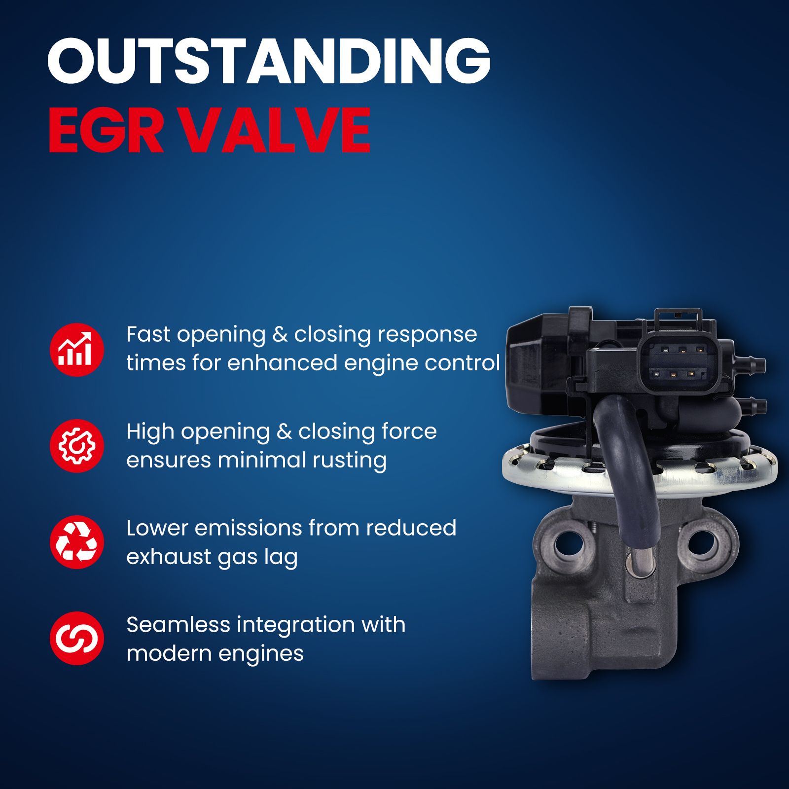 MOCA AUTOPARTS EGV1042 Exhaust Gas Recirculation EGR Valve Fit for 2003-2011 Ford Crown Victoria 4.6L & 2003-2011 Lincoln Town Car 4.6L & 2003-2011 Mercury Grand Marquis 4.6L