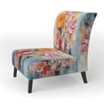 thumbnail image 3 of Designart "composition Kaleidoscope II" Orange Abstract Upholstered Accent Chair - Modern Arm Chair For Bedroom, 3 of 7