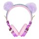 thumbnail image 1 of Lindo anime con purpurina oso niña niños auriculares estéreo con, 1 of 8